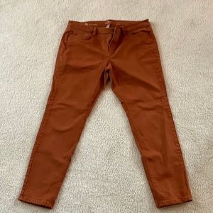 Rust colored Curvy skinny jeans